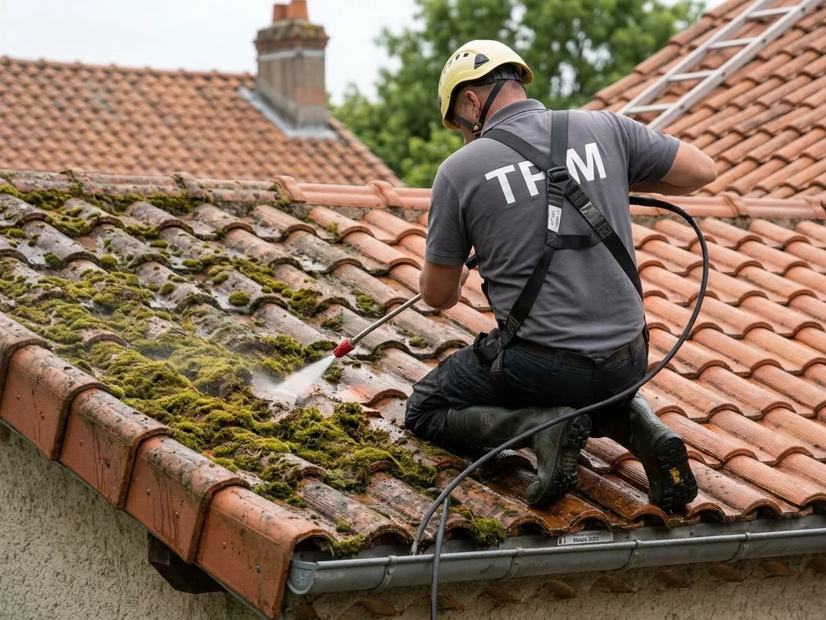 Pourquoi choisir notre equipe pour l'entretien de votre toiture Traitement hydrofuge applique sur une toiture a Melun
